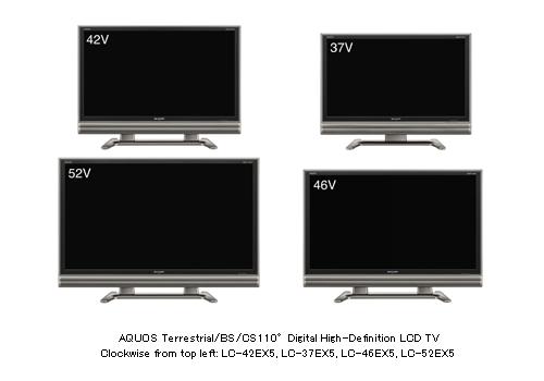 Sharp's new E-series Aquos LCD TVs Sharp's new E-series Aquos LCD TVs