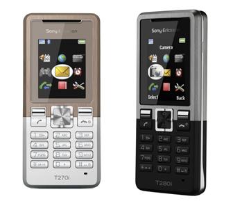 Sony Ericsson T270 and T280 handsets Sony Ericsson T270 and T280 handsets