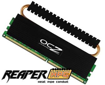 The OCZ PC2-9200 Reaper HPC with passive cooling