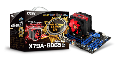 MSI X79A-GD65 (8D) mainboard with Thermaltake Frio Advanced CPU Cooler