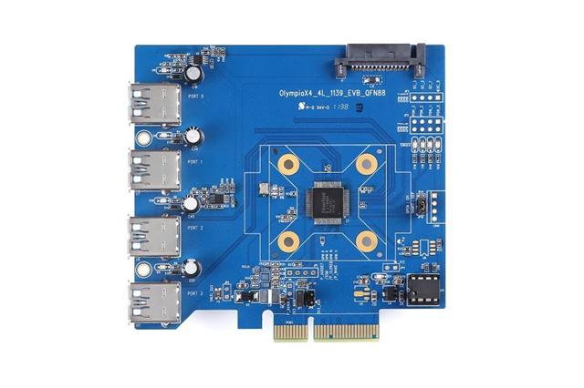 Etron's EJ198 USB 3.0 Host Controller IC conforms to PCIe Gen2 and USB 3.0 standards to support an I/O serial bus interface with a high data tran