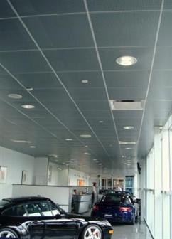 The Porsche showroom replaced their outdated recessed halogen bulbs with GlacialLight's GL