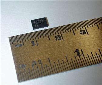 The EN5339 POL DC-DC converter, which fits into a 55 mm2 solution area with a 1.1 mm profile (provided by Enpirion)