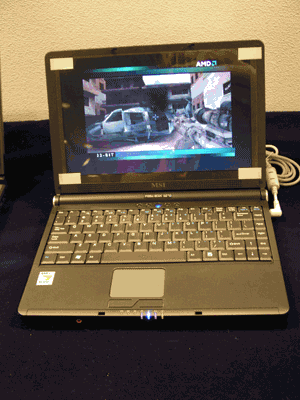 MSI MegaBook S270 with a 12.1-inch wide-screen display.