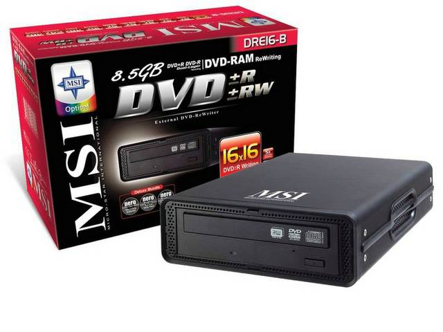 MSI launches external USB 16x DVD burner