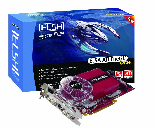 The Elsa ATI FireGL V7350 graphics card