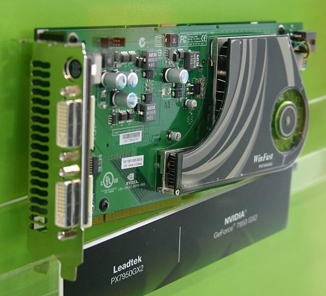 Leadtek's WinFast PX7950GX2 Nvidia GeForce 7950 GX2-based graphics card at Computex 2006