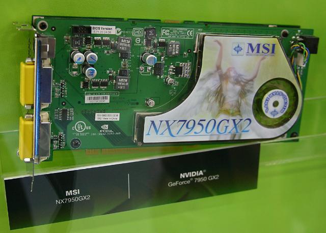 MSI NX7950GX2 Nvidia GeForce 7950 GX2-based graphics card at Computex 2006