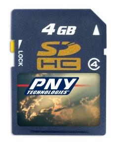 PNY introduces 4GB SDHC card
