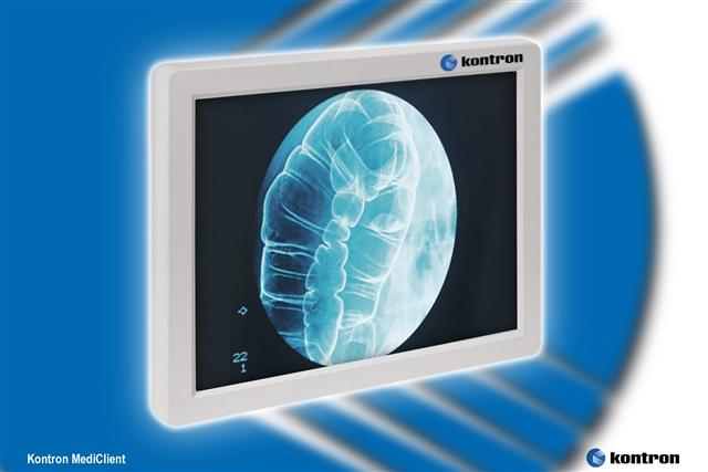 Kontron MediClient medical panel PC features touchscreen function