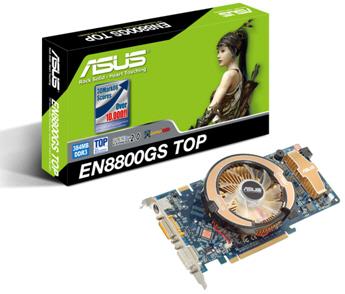 Asustek EN8800GS TOP/HTDP/384M graphics card<br>