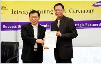 Jetway and Samsung sign MOU over GDDR procurement