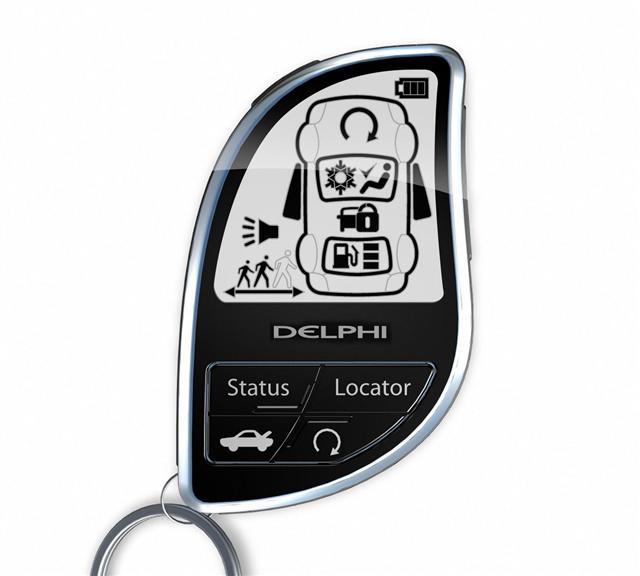 Interactive key fob from Delphi using E-Ink's segmented electronic paper display