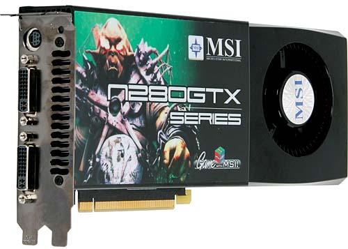 MSI N280GTX-T2D1G graphics card