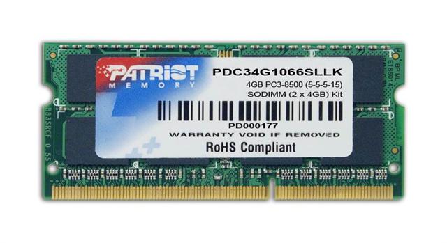 Patriot XMP DDR3 SO-DIMM gains Intel validation