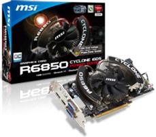 MSI R6850 Cyclone 1GD5 Power Edition graphics card