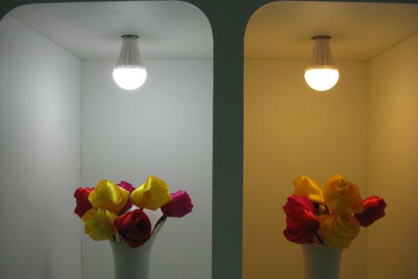 The same LED light bulb can give two shades of light