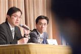 (Right to left) UMC CEO Shih-Wei Sun and CFO Chi Tung Liu