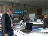Visitor trying out Intel-based notebook