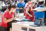 Netbook vendor booth in a computer show