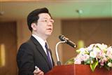 Lee Kai-fu, former Google Greater China president, speaking in Taipei