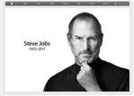 Steve Jobs photo on Apple website