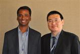 Algotochip CTO Satish Padmanabhan (left) and company VP of operations Mike Hong