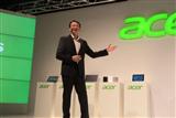 Jason Chen, Acer CEO, promoting new products at a pre-IFA conference