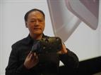 HTC CEO Peter Chou demonstrates HTC Vive