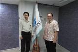 Franky Christian (right), chairman of Aptiknas in Indonesia