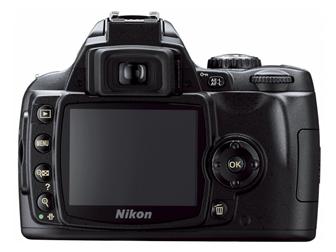 The Nikon D40x digital SLR, back view