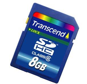 Transcend unveils 8GB SDHC Class 6 card