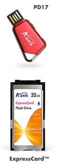 A-Data ExpressCard and PD17 memory products