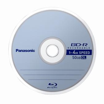 Panasonic 4x write-once 50GB Blu-ray Disc