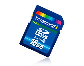 Transcend high-capacity 16GB SDHC card