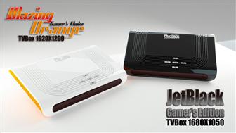 TVBox Blazing Orange 1920ex (left) and TVBox Jet Black 1680ex (right)