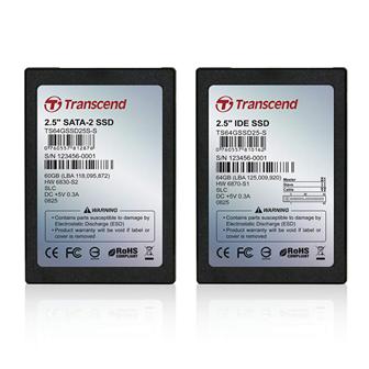 Transcend's new notebook form-factor 2.5-inch SATA-II and IDE interface SSDs