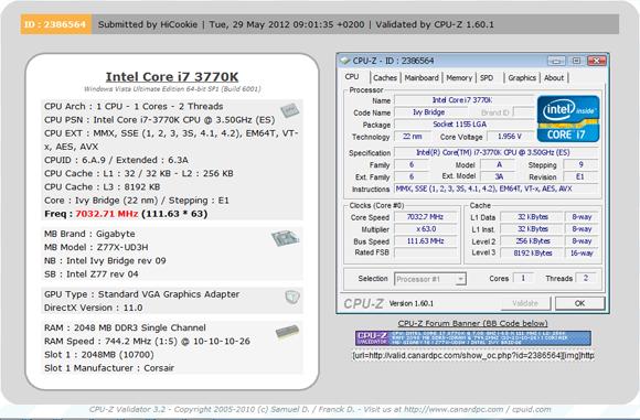 CPUz - 7.032 GHz - world record