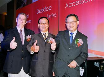 Dick Tai (middle), president and CEO, Daniel Chang (right), vice president, Barry Rose (left), consultant