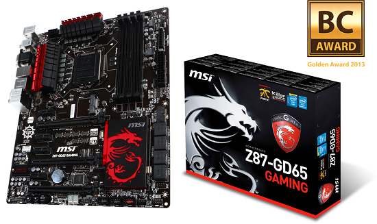 Z87-GD65 GAMING, the No. 1 and only Best Choice Golden Awarded motherboard