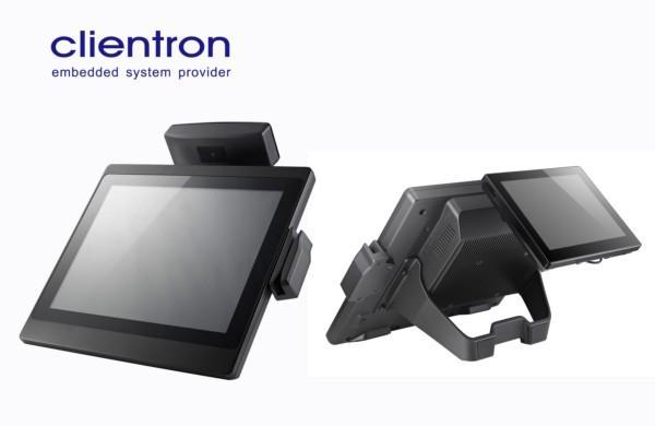 Clientron All-in-One POS Terminal: Mia550 features flat panel and robust aluminum chassis design