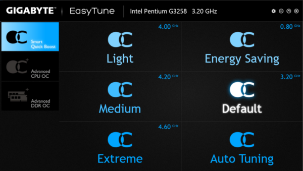 Figure 1: GIGABYTE's EasyTune App