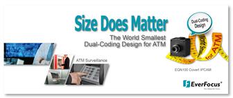 The smallest dual-coding camera for ATM