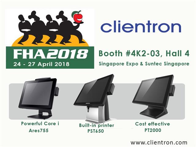 Clientron to display its latest POS terminals at FHA 2018