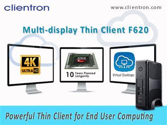 Clientron introduces the multi-display Thin Client F620