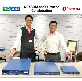 Allan Chiu, Head of NCS ODM1 BU, NEXCOM International (left), and Gavin Hsu, CEO, O'Prueba Technology Inc.