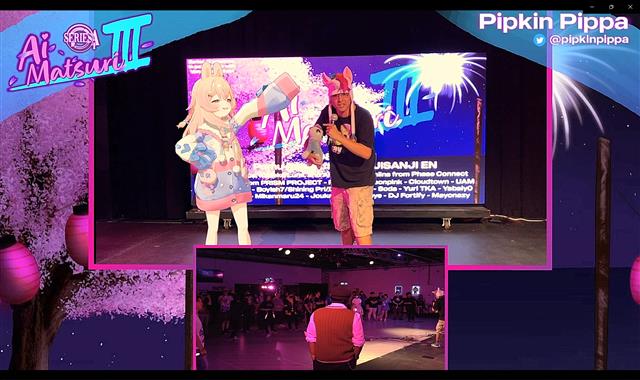 Photo: Virtual character Pipkin Pippa interacts with real-life fans instantly on the stage. Credit: Wonders.ai