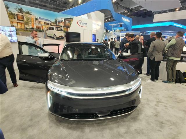 Lucid Air at Infineon booth at CES 2023 Credit: DIGITIMES Asia