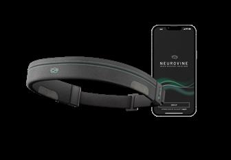Neurovine EEG Sensorband and app; credit: Neurovine