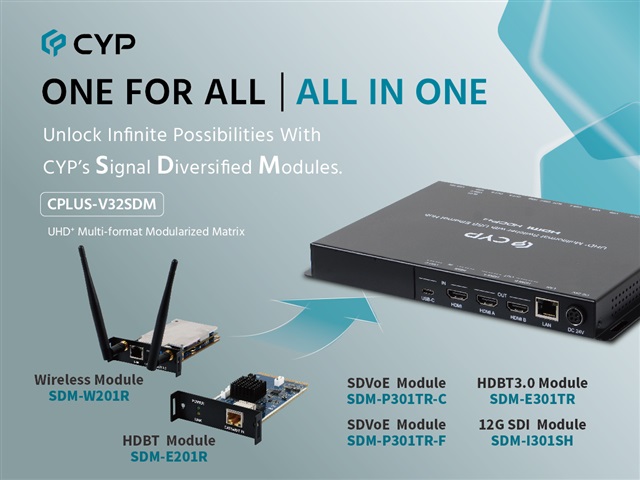 CYP Introduces a 4K Ultra-Slim Modular Matrix Switcher, Unlocking Infinite Possibilities for Conferences and Education